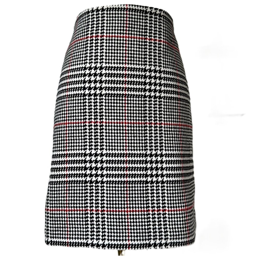 Talbots | Classic Black & White Plaid Skirt Sz 6P